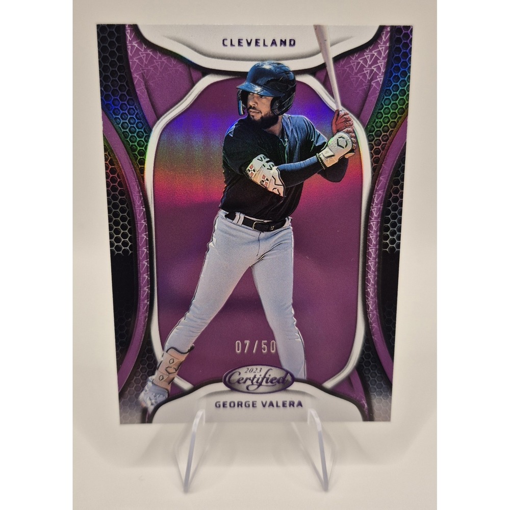 2023 Chronicles Certified George Valera #23 Mirror Purple /50 (RC) Current#Match